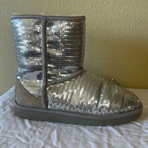 UGG Silver Sequin Short Boot